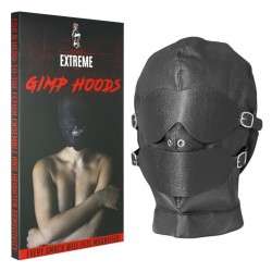 Fetish Black Hood - Detachable Eyes and Mouth with gag