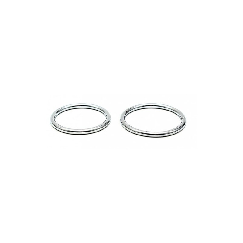 Set of 2 Penis Rings - Fine Metal Diameter 40 and 45